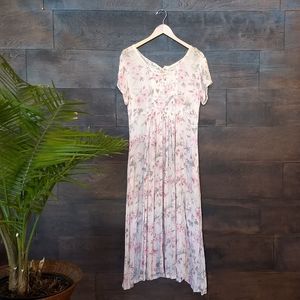 Vintage 70 / 80s Rayon Crepe House dress